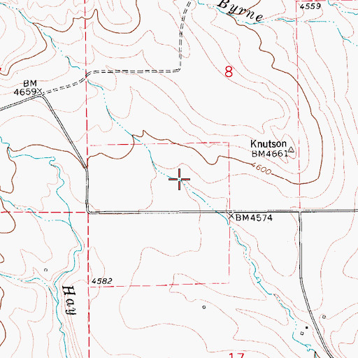 Topographic Map of 18N09E08CD__01 Well, MT