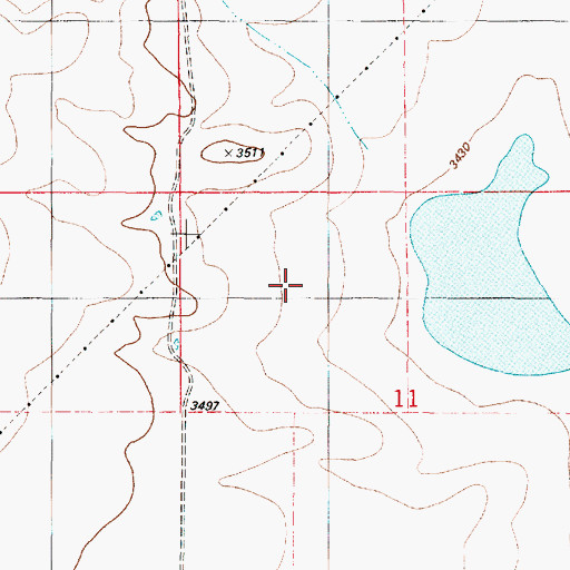 Topographic Map of 18N01W11B___01 Well, MT