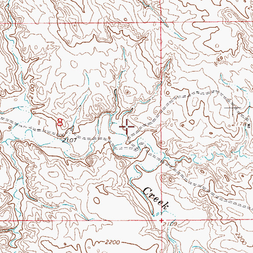 Topographic Map of 18N58E08DABA01 Well, MT