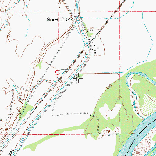 Topographic Map of 18N57E03ABAB01 Well, MT