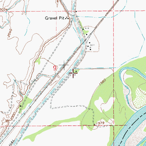 Topographic Map of 18N57E09DBAB01 Well, MT