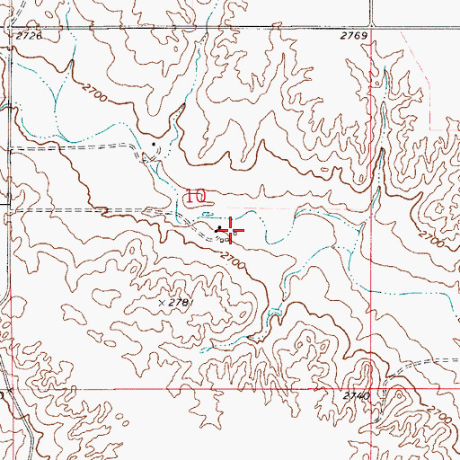 Topographic Map of 18N54E10DBAC01 Well, MT