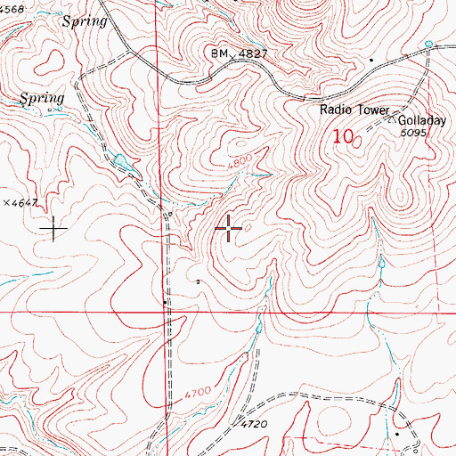 Topographic Map of 18N08E10C___01 Well, MT