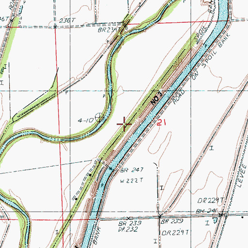 Topographic Map of Ditch Number 34, AR