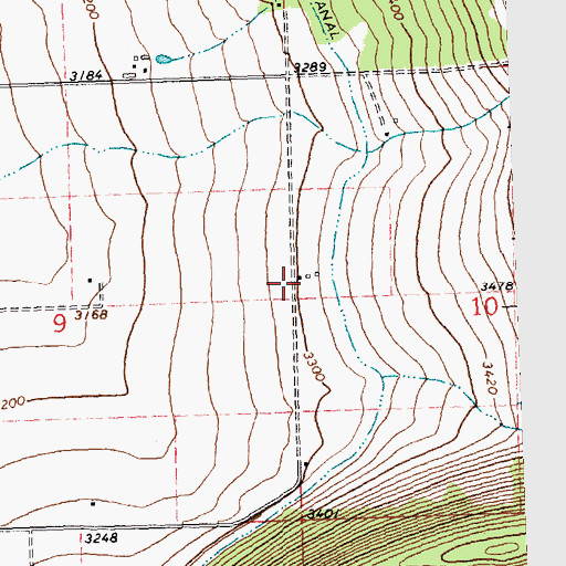 Topographic Map of 18N19W10BCCC01 Well, MT