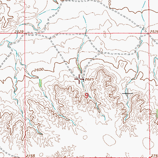 Topographic Map of 18N55E09BDAD01 Well, MT