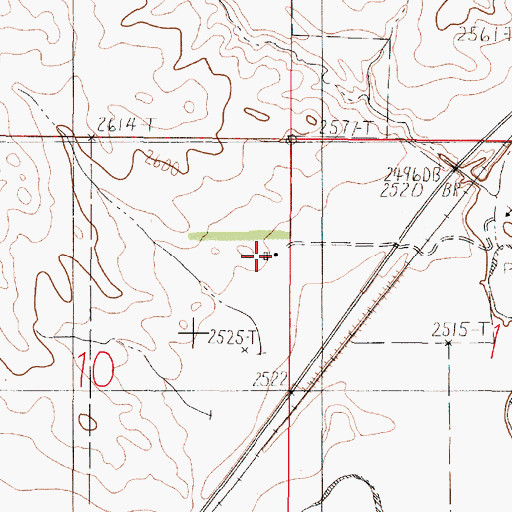 Topographic Map of 18N47E10ADAA01 Well, MT