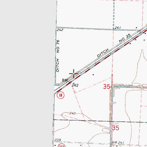 Topographic Map of Ditch Number 35, AR