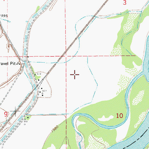 Topographic Map of 18N57E10BB__01 Well, MT