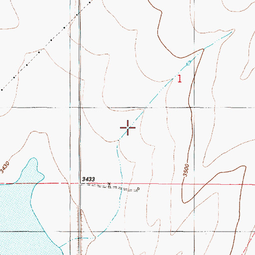 Topographic Map of 18N01W01C___01 Well, MT