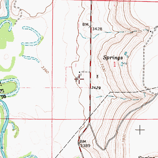 Topographic Map of 18N02E01C___01 Well, MT