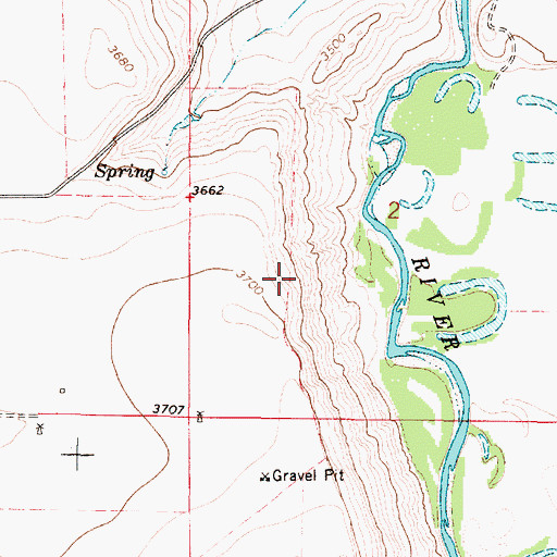 Topographic Map of 18N02E02C___01 Well, MT