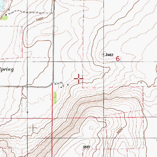 Topographic Map of 18N02E06C___01 Well, MT
