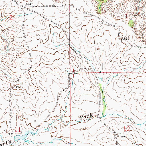 Topographic Map of 18N58E01CCC_01 Well, MT