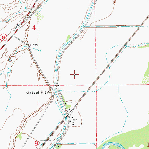 Topographic Map of 18N57E04DD__01 Well, MT