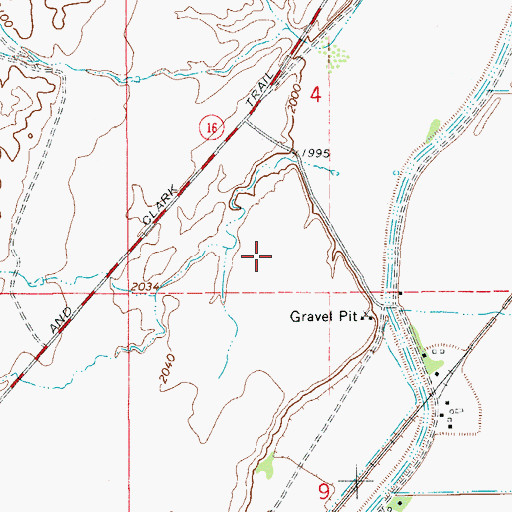 Topographic Map of 18N57E04CD__01 Well, MT