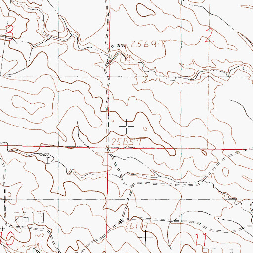 Topographic Map of 18N43E02CC__01 Well, MT