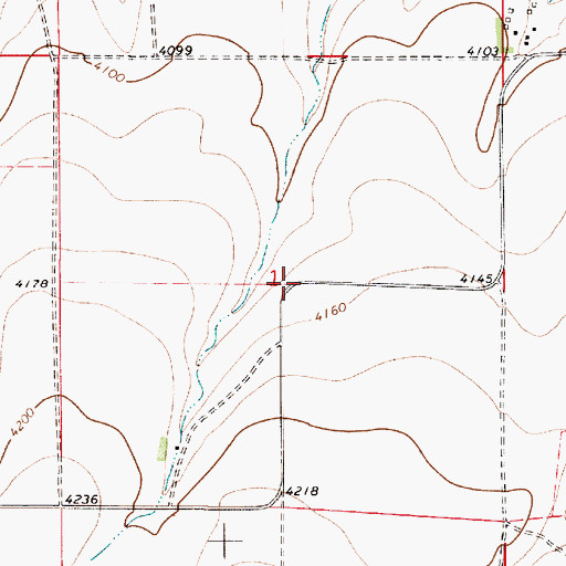 Topographic Map of 18N05E01____01 Well, MT