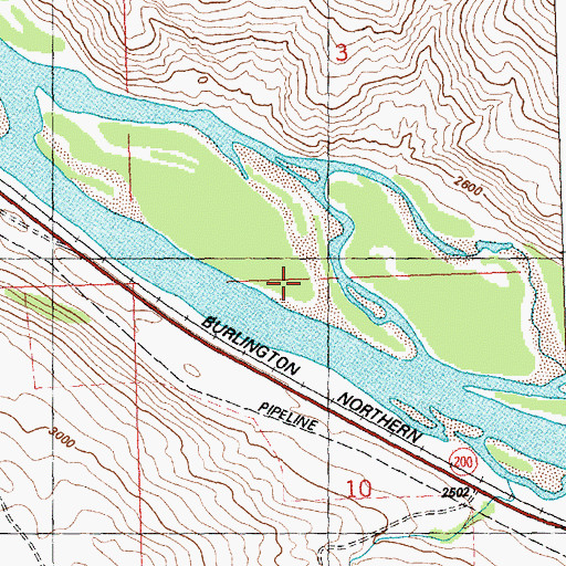Topographic Map of 18N23W03CDD_01 Well, MT