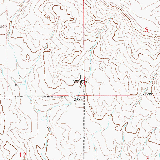 Topographic Map of 18N53E01DDDA01 Well, MT
