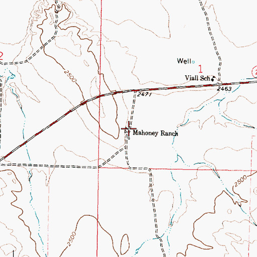 Topographic Map of 18N40E01C___02 Well, MT