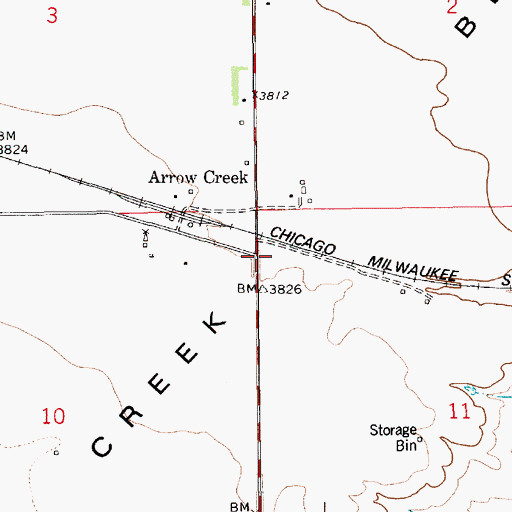 Topographic Map of 18N12E02CC__01 Well, MT