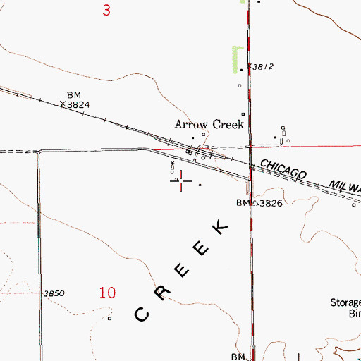 Topographic Map of 18N12E03DD__02 Well, MT