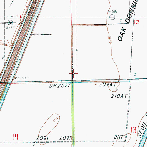 Topographic Map of Ditch Number 36, AR