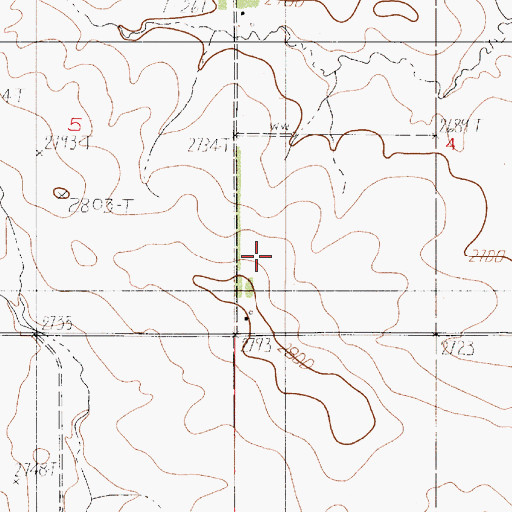 Topographic Map of 18N52E04CCC_01 Well, MT