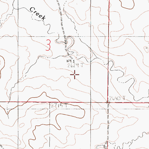 Topographic Map of 18N46E03DBDA01 Well, MT