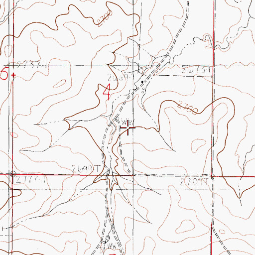 Topographic Map of 18N46E04DBCC01 Well, MT