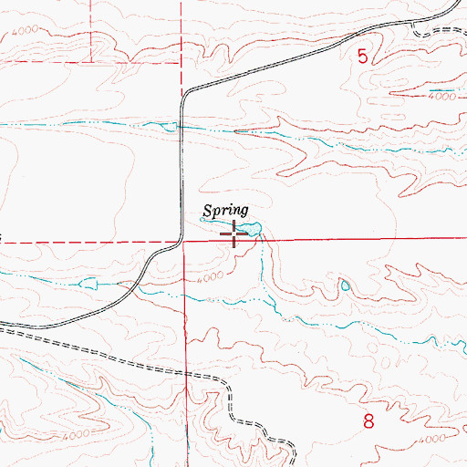 Topographic Map of 18N11E05CC__01 Spring, MT
