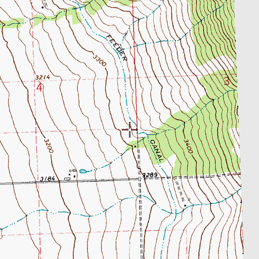 Topographic Map of 18N19W04DDBB01 Well, MT