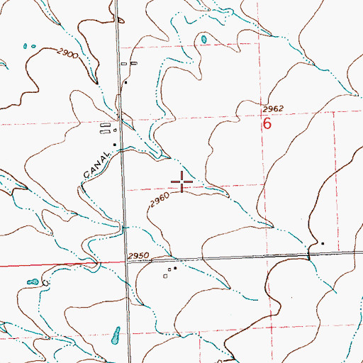 Topographic Map of 18N19W06CBC_01 Well, MT