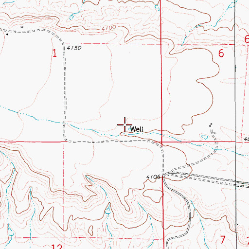 Topographic Map of 18N10E01DD__01 Well, MT