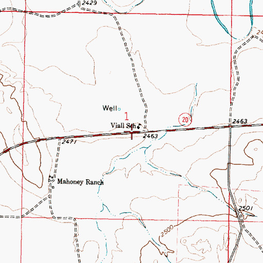Topographic Map of 18N40E01DBBB01 Well, MT