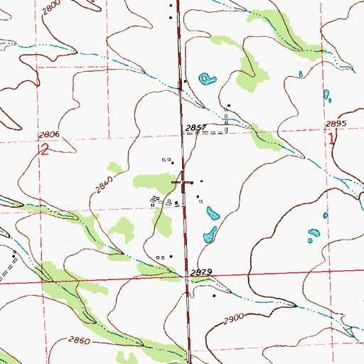 Topographic Map of 18N20W01CCAC01 Well, MT