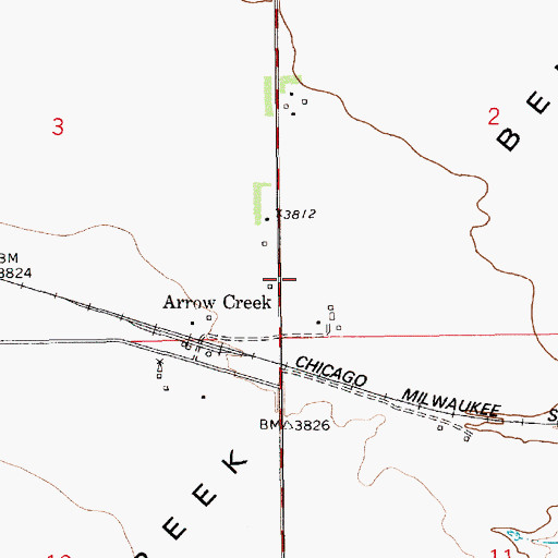 Topographic Map of 18N12E02CB__01 Well, MT