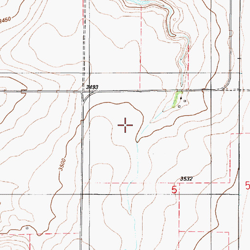 Topographic Map of 18N02E05B___01 Well, MT