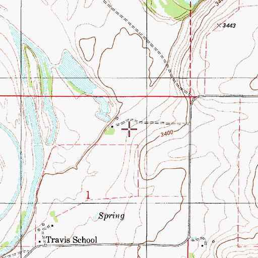 Topographic Map of 18N01E01A___01 Well, MT