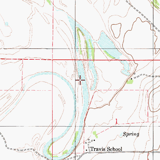 Topographic Map of 18N01E01B___01 Well, MT