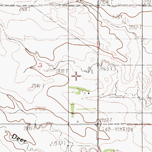 Topographic Map of 18N51E03DDA_01 Well, MT