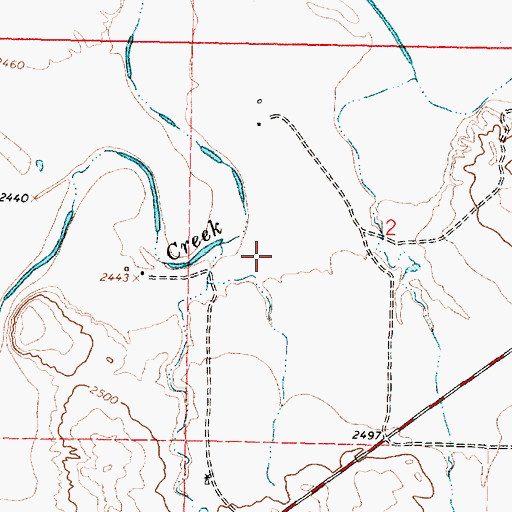Topographic Map of 18N40E02B___01 Well, MT