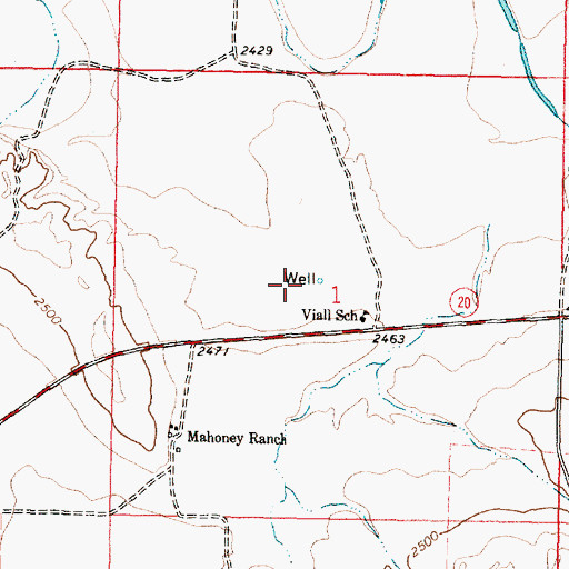Topographic Map of 18N40E01B___01 Well, MT