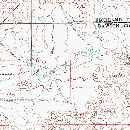 Topographic Map of 18N57E06ADDA01 Well, MT