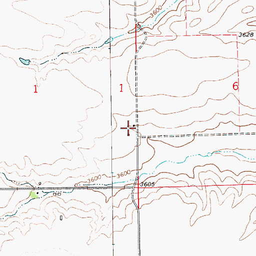 Topographic Map of 18N14E01DAD_01 Well, MT