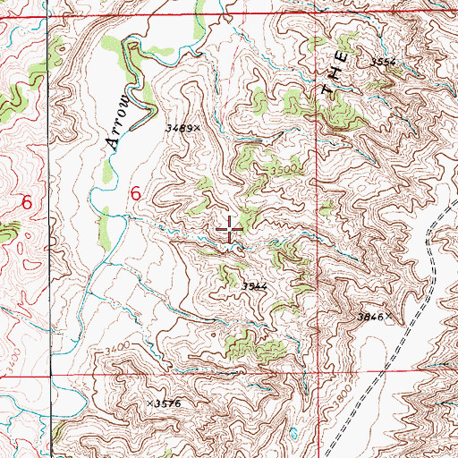 Topographic Map of 18N12E06AD__01 Well, MT