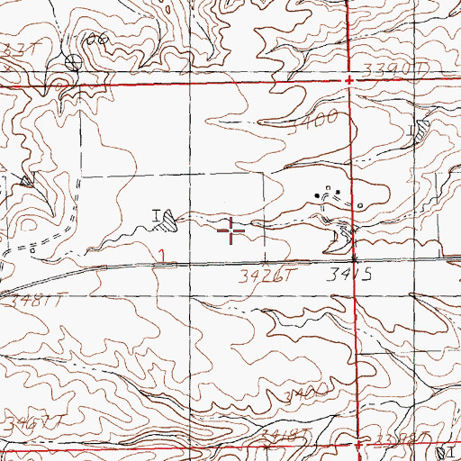 Topographic Map of 18N22E01AD__01 Well, MT