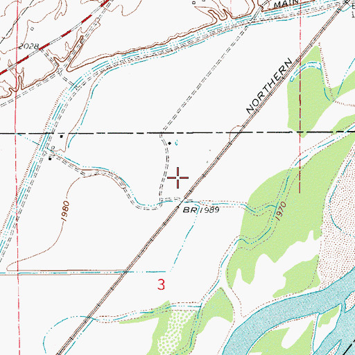 Topographic Map of 18N57E03AB__01 Well, MT