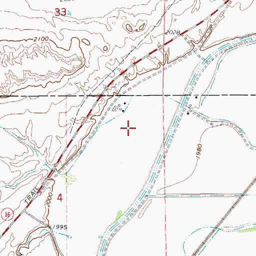 Topographic Map of 18N57E04AA__01 Well, MT